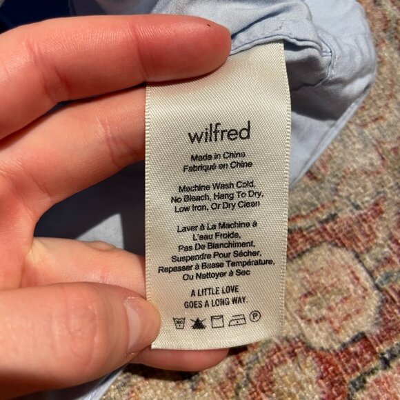 Wilfred Garance Blouse Light Blue off the Shoulder top size XS - Picture 3 of 6